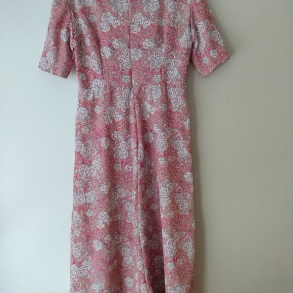 Amish Mennonite NO CAPE Dress 36"B 31"W Pink Floral Handmade - Picture 6 of 9